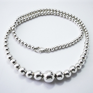 Graduated Sterling Silver Ball Chain